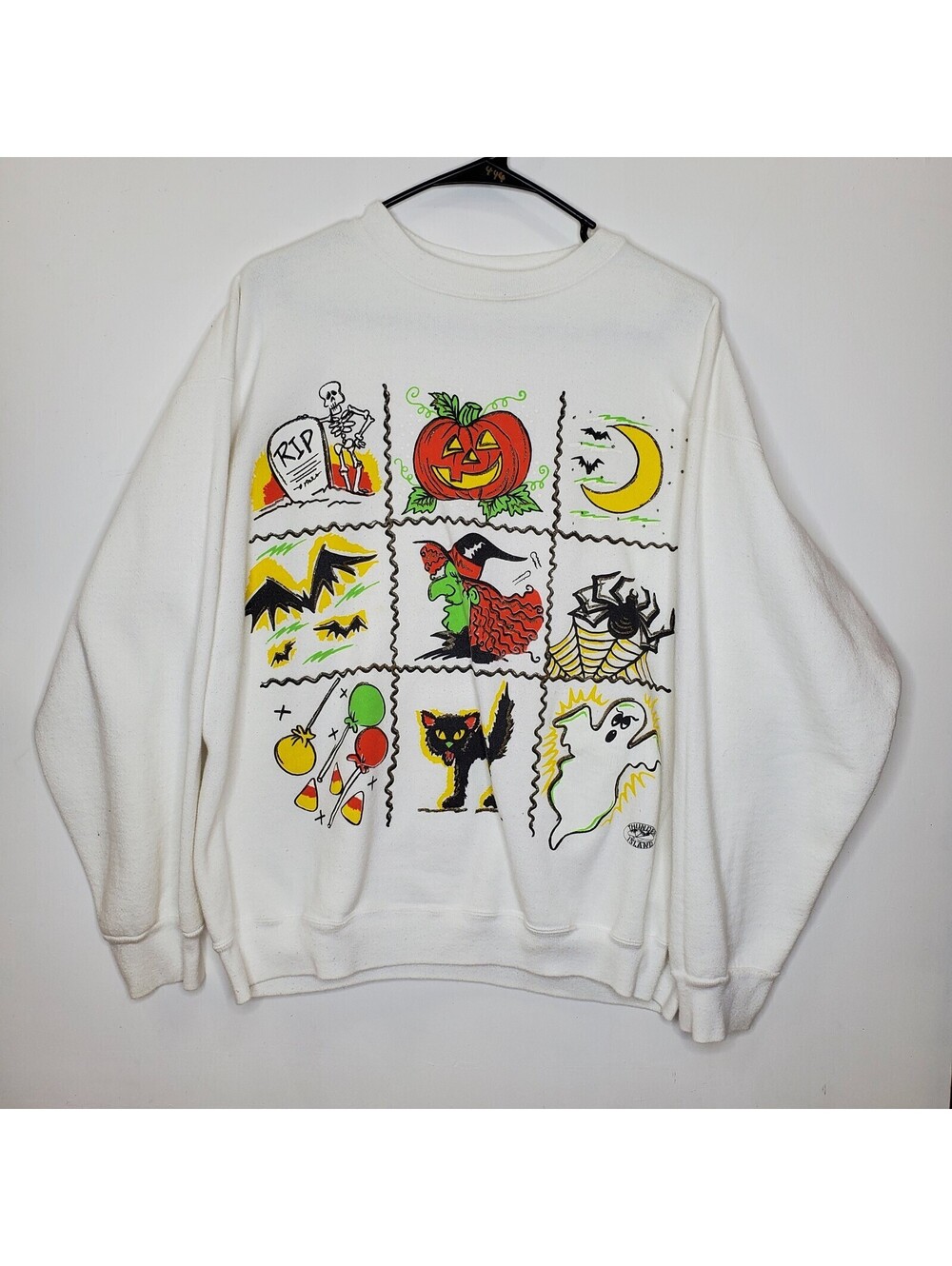 Halloween Sweat Shirt SZ XL 2020 Sport Tag Thunder Island Ghost Witch Pumpkin